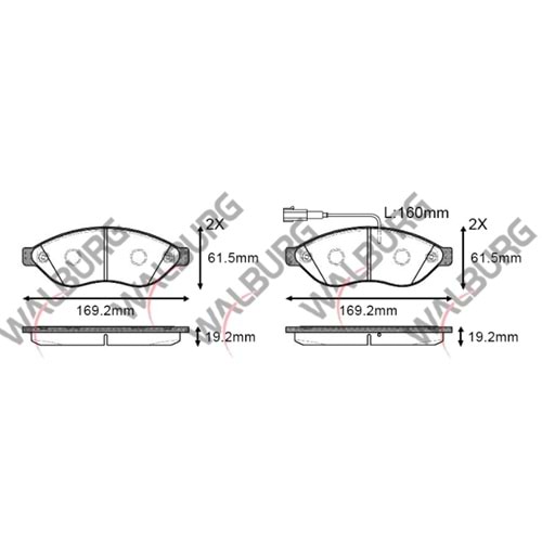 Disk Balata Fiat Ducato, Peugeot Boxer, Citroen Jumper Ön -