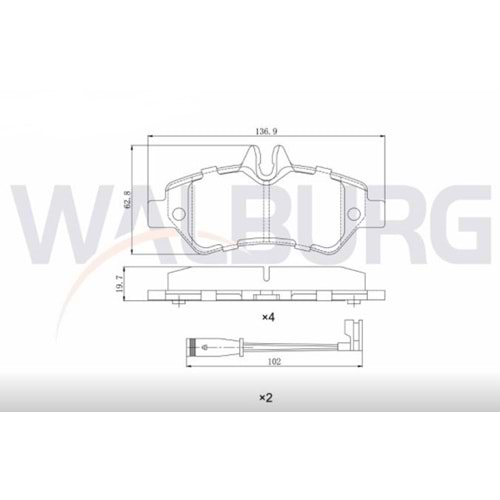 Disk Balata Mercedes Sprinter, Vw Crafter 30-50 Arka -