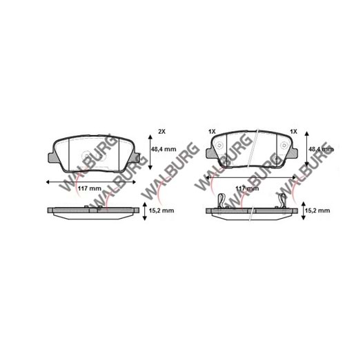 Disk Balata Kia Sorento II (XM) 2.2, Santa FE, Ssangyong Arka -