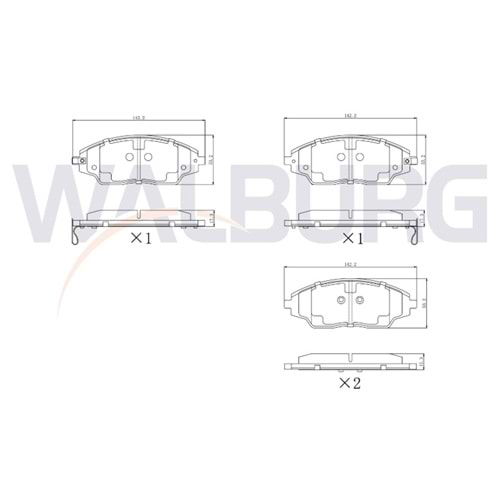 Disk Balata Chevrolet Aveo (T300) 1.2 Ön -
