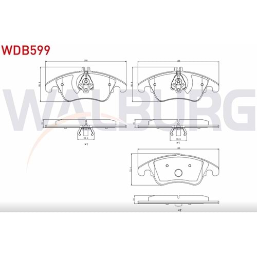 Disk Balata Mercedes E250, 212, C Serisi Ön -