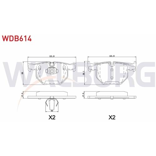 Disk Balata Bmw X5 E70, F15, F85, X6 E71, E72 Arka -