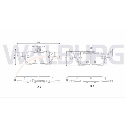 Disk Balata Peugeot 308 II 1.6 HDI 14-, 308 SW II Arka -