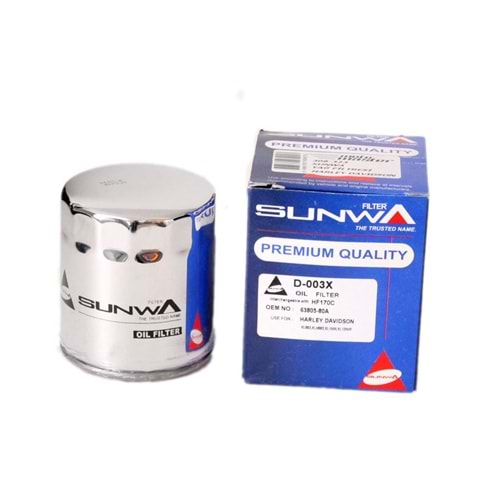 303 SUNWA Y-003X YAĞ FİLTRESİ KROM VFR400, CBF500, CB600, ZX6, KLE650, Z1000