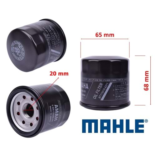 204 YAĞ FİLTRESİ MAHLE YAMAHA MT-25 R25 OC 1081