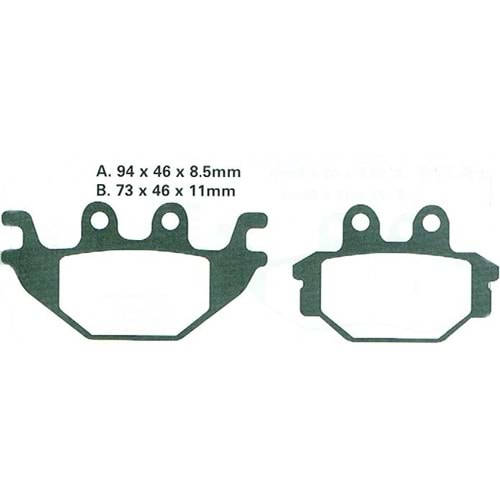 377 SPD DİSK BALATA ORGANİK SYM ATV300, ATV600, WLF250, YZF125 R (SPD-H1085)