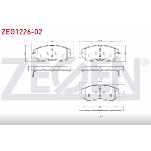 Disk Balata Hyundai Santa Fe, Ssangyong Korando, Kia Sorento II Ön -