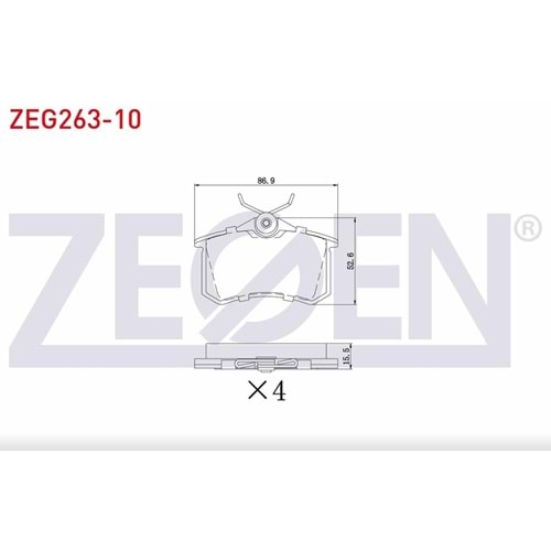 Disk Balata Vw, Audi, Seat, Skoda Renault, Peugeot (İNCE TİP) Arka -