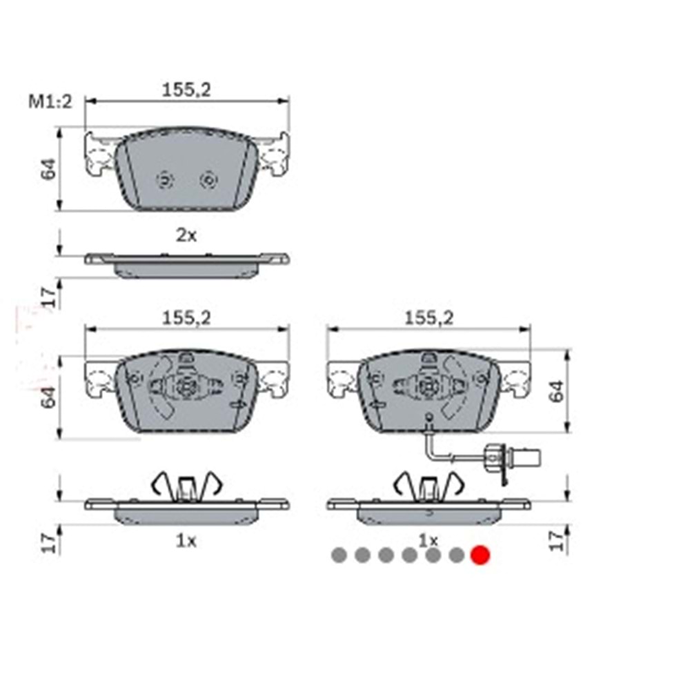 Disk Balata Audi A4, A5, Q5 Ön - Bosch