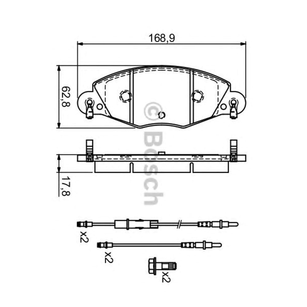 Disk Balata Citroen C5 2.2 HDI , 3.0 V6 Ön - Bosch