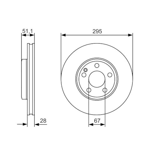 Fren Diski Mercedes Ön - 295 mm - Bosch