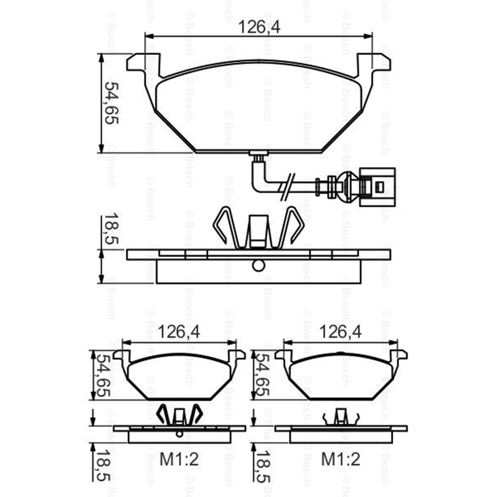 Disk Balata Vw Polo, Seat, Audi Ön - BOSCH - Fişli