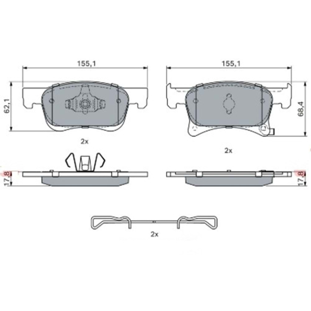 Disk Balata Opel Corsa E, Adam Ön
