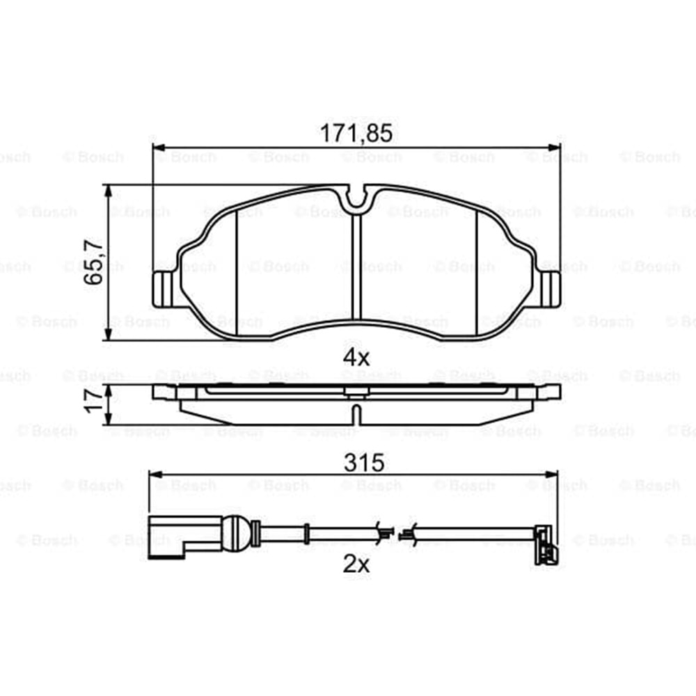Disk Balata Ford Transit V363, V362 Custom Ön - Bosch