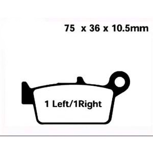 131 BRENTA ORGANİK BALATA HONDA CR 125, CR 250, XR 400, XR 650, YZ 400 F (FT3087)
