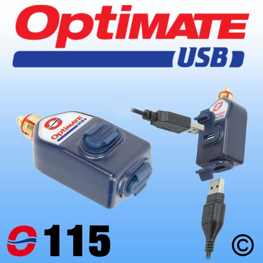 OPTİMATE ÇİFT ÇIKIŞLI USB ŞARJ SOKETİ (DIN FİŞLİ)-YATAY