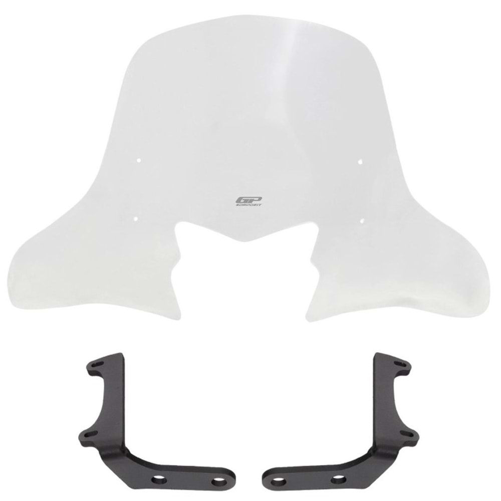 GP Kompozit Honda Dio 2021-2024 Uyumlu Ön Cam Şeffaf 48 cm