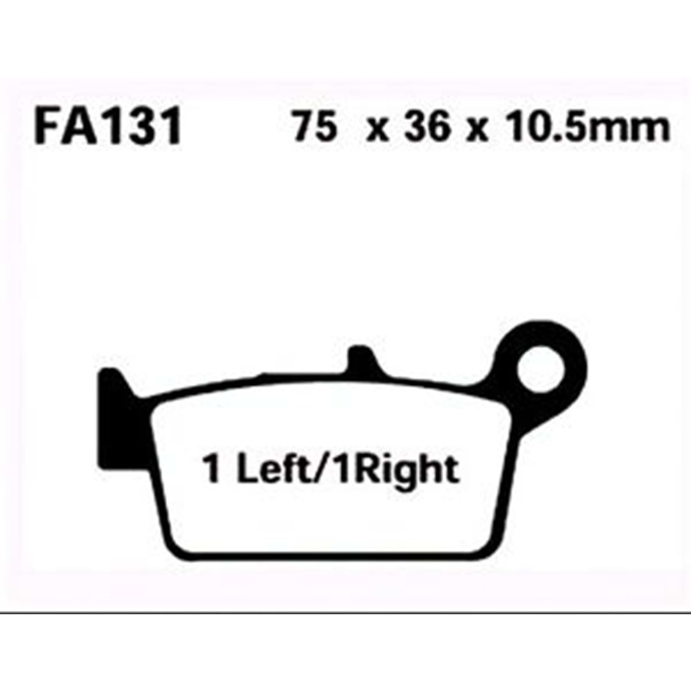 131 EBC SİNTERLİ BALATA CR125, CR250, XR400, XR650, YZ400 F (FA131R)
