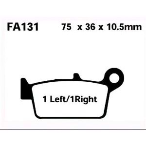 131 EBC SİNTERLİ BALATA CR125, CR250, XR400, XR650, YZ400 F (FA131R)