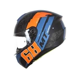 Mt Kask Targo Pro Welcome D4 Full Face Mat Fluor Turuncu - Xl