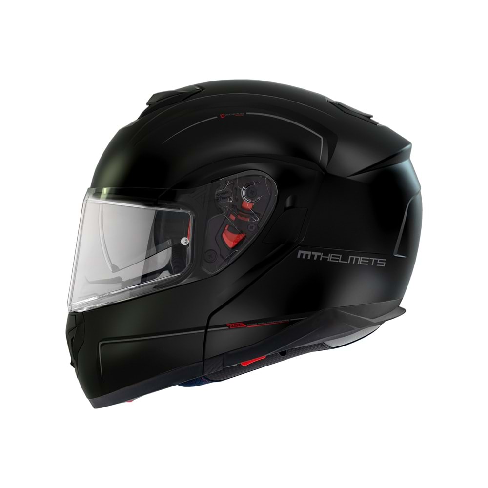 Kask Mt Atom Sv Solıd Mat Siyah Çene Açılır - Xl Beden